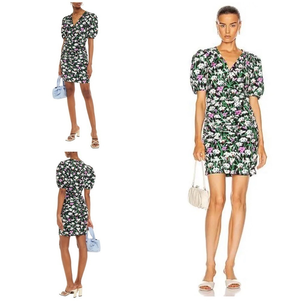 NWT VERONICA BEARD Janis Ruched Floral Poplin Cotton Bodycon Cocktail Dress 8‌‌‌
